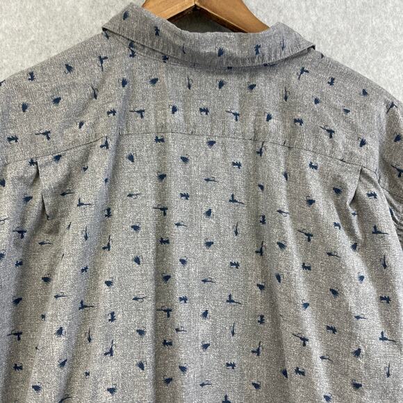 Eddie Bauer Button‎ Front Shirt Mens Tall XL Classic Fit Fishing Flies Outdoor - Picture 4 of 11